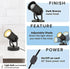 NOTOC Industrial Adjustable Retro Black, Plug-in Wall lamp, Rocker Wall Sconces with on/Off Switch for Bedroom Living
