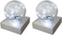 SUNNYPARK 4x4 2 Pack) Solar Post Cap Lights Deck Fence Outdoor Lighting for Garden, Patio (Cool White