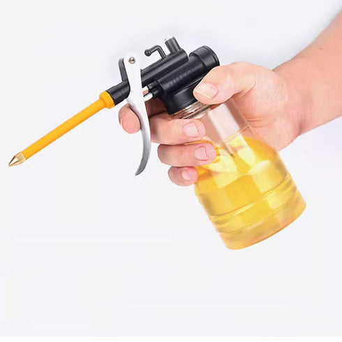 szdealhola Manual Machine Engine Lubricants Oil Can Pump Oiler Transparent Tank Bendable Flexible Spout