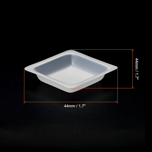 PATIKIL Square-Shaped Weigh Boats, 20 Pack Plastic 7mL Small Disposable Powder Dispenser for Weighing Mixing, White