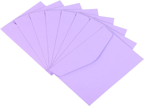 PATIKIL Mini Envelopes, 24 Pack Mini Gift Card Business Card Envelopes for Small Note Cards, Light Purple