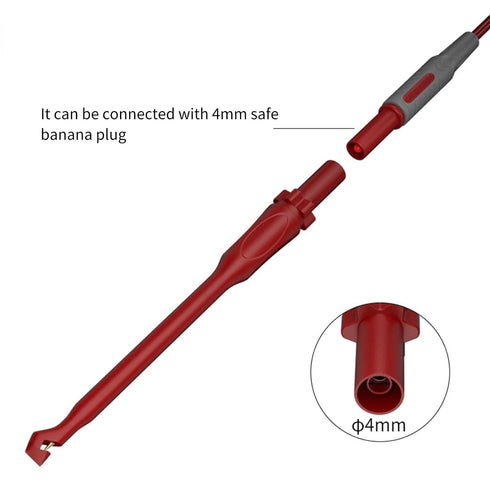 2PCS J30016 Multimeter Test Hook Piercing Probe Kit with 4mm Insulation Connector for Car Repair Test Needle CAT II