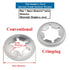 Bettomshin 100Pcs M6 x 15mm Internal Tooth Starlock Washers, 304 Stainless Steel Push On Speed Clips