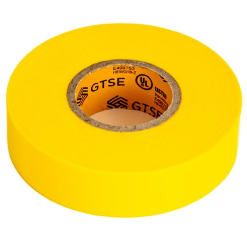 GTSE Yellow Electrical Tape, 3-Pack – Waterproof, Industrial Grade Vinyl, 3/4 in x 66ft, Strong Self-Adhesive