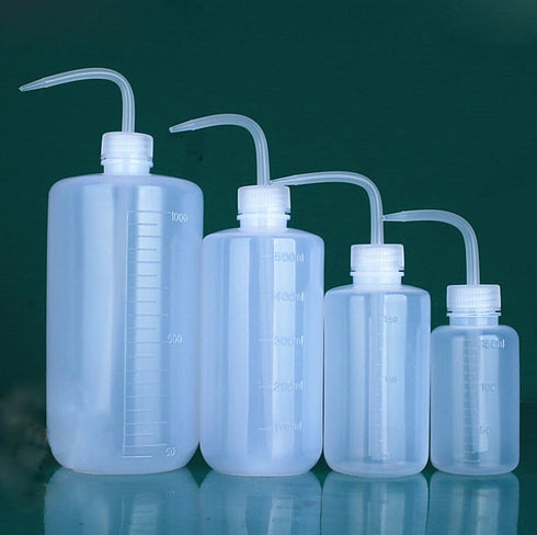 2Pcs 1000ml Plastic Wash Bottle, Narrow Mouth Tattoo Squeeze Wash Bottles for Lab Industry Tattoo Supplies