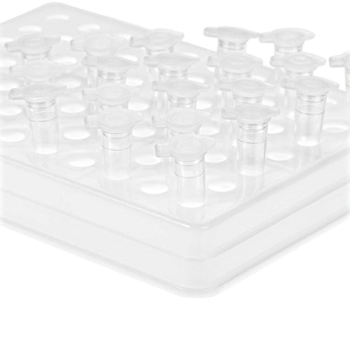 uxcell Centrifuge Tube Rack Storage Box 70-Well Polypropylene Holder for 0.2ml Micro Tubes, Samples (5mm Hole Dia, 2Pcs)
