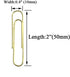 HAHIYO Large Paper Clips, 70 Pack, 2 inches Length, Heavy Duty Tight Grip, Rust Proof Reusable Metal Bright Gold