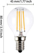G45 Bulb E12 4W 600 Dimmable Bulb G16.5 3000K 6 Pack LED Globe Filament Lumens Vintage Edison Clear Glass Warm White