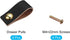 uxcell Leather Drawer Pulls, 2.5" 4Pcs Black/Gold Leather Furniture Handles with Screws for Cabinet Doors, Dressers