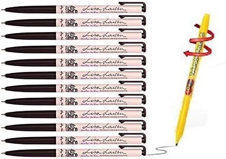 Xeno Slim Ball Point Pens, Baby Mikey Black Color 0.38 mm, Pack of 12 with Twistable Pencil for Writing