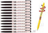 Xeno Slim Ball Point Pens, Baby Mikey Black Color 0.38 mm, Pack of 12 with Twistable Pencil for Writing