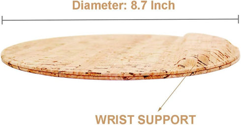 boshiho Mouse Pad, Eco-Friendly Natural Cork Small Mouse Pad with Wrist Support, Cork