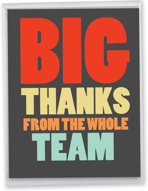 NobleWorks - Coach Thank You Greeting Card with Envelope Group, Coworker, Gang