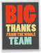 NobleWorks - Coach Thank You Greeting Card with Envelope Group, Coworker, Gang
