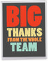 NobleWorks - Coach Thank You Greeting Card with Envelope Group, Coworker, Gang