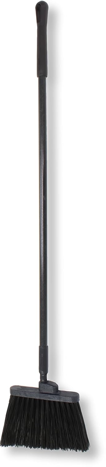 SPARTA 41083EC03 Plastic Color Coded Broom, 56 Inches Long with Unflagged Bristles and Angled Head for Small Debris