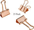 HAHIYO 25 Pack Binder Clips, Heavy Duty Paper Clamps with Sturdy Grip, Rose Gold Metal Finish for Home Office