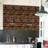 MyFun Faux Vintage Bookshelf Wallpaper Peel and Stick PVC Removable, School Library Antique Bookcase DIY Wall Sticker