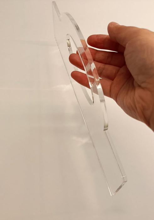 Oval Grip Charcuterie Board Handle Template, Acrylic Router Template for Home Kitchen Cutting Board Handle (11.75x4.1")