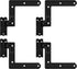 Moxweyeni 4 Pack (2 Pair) Steel Blind Shutter Hinge 1-1/16" Black Wrought