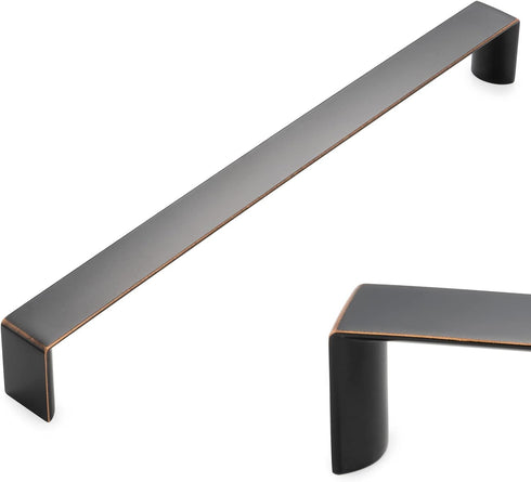 KOOFIZO Wide Cabinet Handle: Oil Rubbed Bronze Furniture Pull, 8-4/5 Inch Screw Spacing for Kitchen and Bathroom
