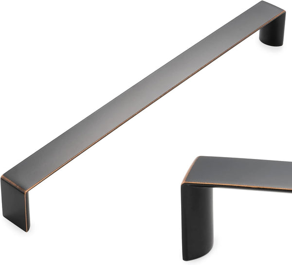 KOOFIZO Wide Cabinet Handle: Oil Rubbed Bronze Furniture Pull, 8-4/5 Inch Screw Spacing for Kitchen and Bathroom
