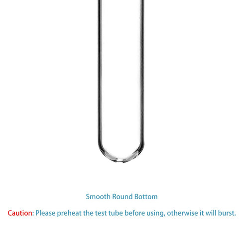 StonyLab 50 Pack Borosilicate Glass Round Bottom Test Tubes, 12mm OD X 75mm Length