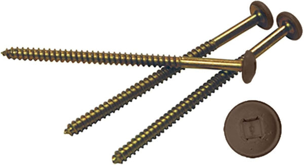 Builders Edge 3" Painted Screws for Vinyl Shutters, 385 - French Roast (Each)