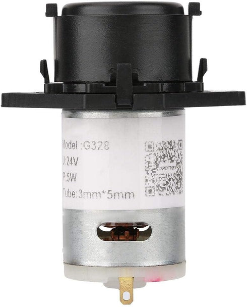 24V DC Peristaltic Liquid Pump Dosing Pump for Aquarium Lab Analytical, 10ml/min - 90ml/min (Black)
