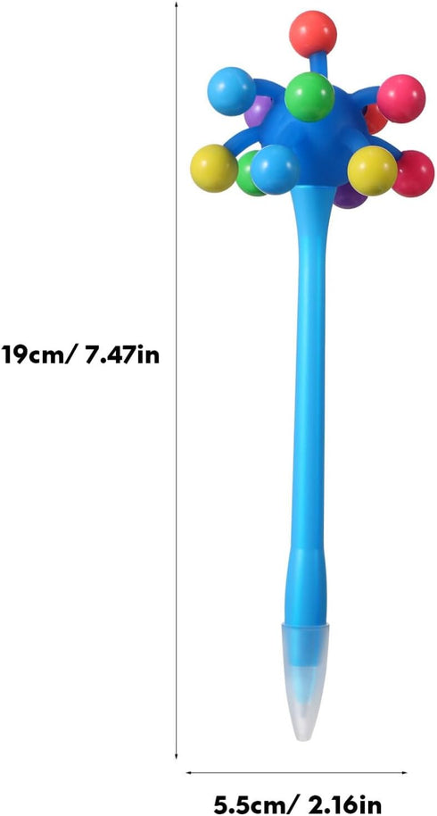 Toyvian 9 Pcs Stress Ball Ballpoint Pens, Fun Sea Urchin Shaped Pens, Cute Cartoon Ink Gel Pens for Christmas Gifts