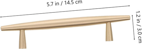 Ipetboom Brass Minimalist Cabinet Pulls Spacing Solid Drawer Handles for Wardrobes Cabinets Bedside Tables Kitchen