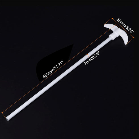 MECCANIXITY PTFE Electric Stirring Rod, 450mm Length Overhead Stirrer Mixer Shaft with Foldable Paddle for Lab Use