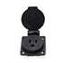 US Standard Water-Proof Power Outlet 3-Hole Socket AC 15A 125V Panel Mount Dust-Proof Connector
