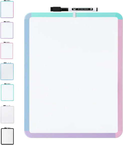 Mr. Pen- Dry Erase Board, 14” x 11” Small White Board with Black Marker, Colorful Frame for Kids and Students