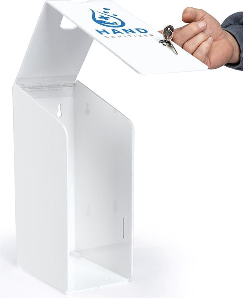 Displays2go (FG1GHSH) Gallon Hand Sanitizer Jug Dispenser with Pre-Printed Blue Graphic