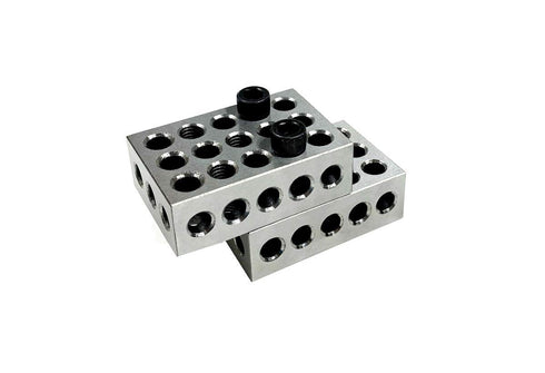 HHIP 3402-0055 1-2-3 Precision Block Set with Screws & Key, 23 Holes