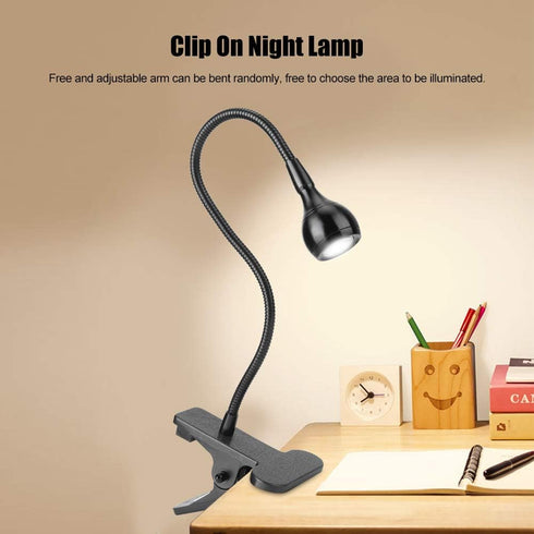 Yosoo LED Clamp, USB Flexible Clip On LED Desk Light, Bedside Night Lamp for Reading and Study