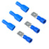 100PCS Spade Terminal 16-14 AWG Male Female Insulated Wire Connectors, Electrical Crimp Connectors (Blue/SPSL)