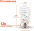 Xtricity Compact Fluorescent Light Bulb T2 Spiral CFL, 5000k Daylight, 23W (100 Watt Equivalent), 1520 Lumens, E26 Medium Base, 120V, UL Listed (Pack of 6) by Xtricity