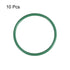uxcell Fluorine Rubber O-Rings, 50mm OD 43.8mm ID 3.1mm Width FKM Seal Gasket for Machinery Plumbing, Green, Pack of 10