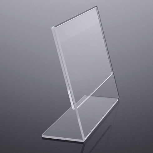 NIUBEE Acrylic Sign Holder 8.5x11 Inches 3 Pack Landscape Slant Back Clear Paper Frames for Office Display