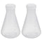 PATIKIL 500ml Plastic Erlenmeyer Flask, Clear, 2 Pack Narrow Mouth Conical Flask with Screw Caps for Laboratory