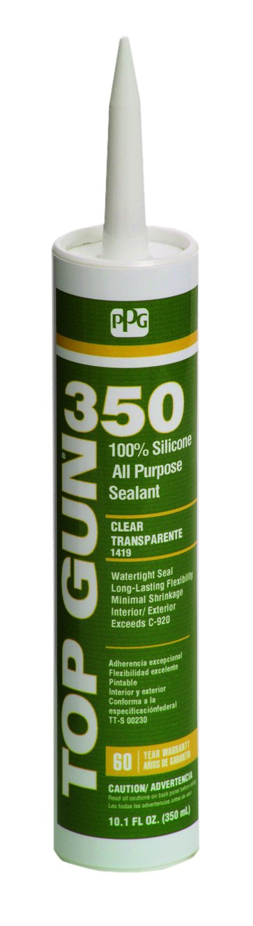 Top Gun 350 Sealant, 100%, All-Purpose Sealant for Both Indoor & Outdoor Use