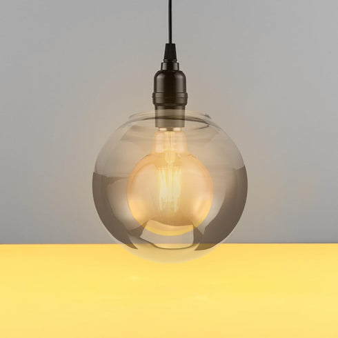 Sosoport Globe Glass Lamp Shade Replacement for Pendant Light Transparent Pendant Lamp Cover Decorative Replacement