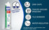 apel All Purpose Clear Silicone Sealant, Waterproof 100% Silicone Caulk, Weatherproof & Flexible Adhesive Sealant, 1 x