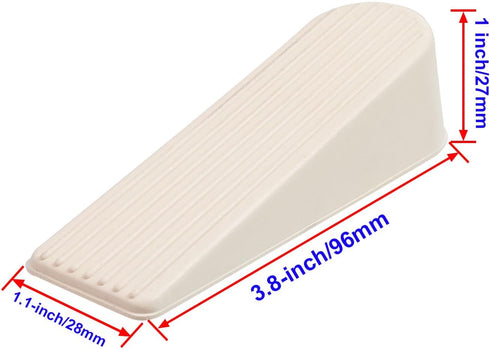 Door Stopper Wedge Non-Scratching Door Holder Small White - Pack of 4