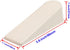 Door Stopper Wedge Non-Scratching Door Holder Small White - Pack of 4
