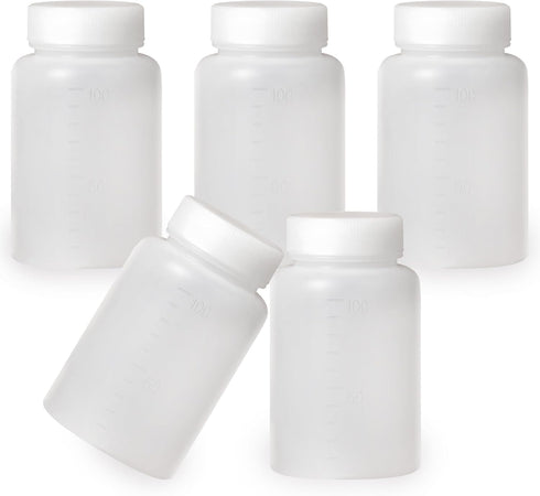 100ml/3.4oz Plastic Bottles Lab Chemical Reagent Bottle, Wide Mouth, Secure Sample Sealing, Liquid Storage Container 5