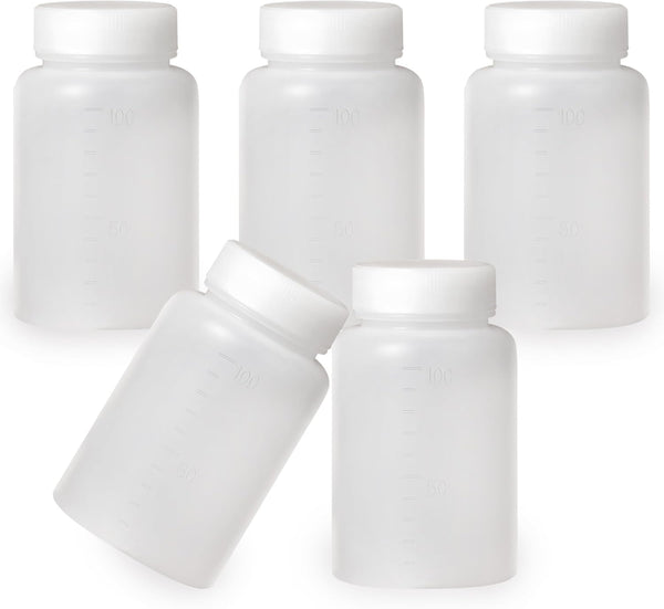 100ml/3.4oz Plastic Bottles Lab Chemical Reagent Bottle, Wide Mouth, Secure Sample Sealing, Liquid Storage Container 5
