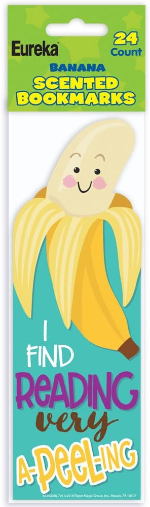 Eureka 24 Piece Scratch-and-Sniff Banana Scented Bookmarks